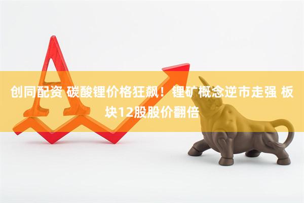 创同配资 碳酸锂价格狂飙！锂矿概念逆市走强 板块12股股价翻倍